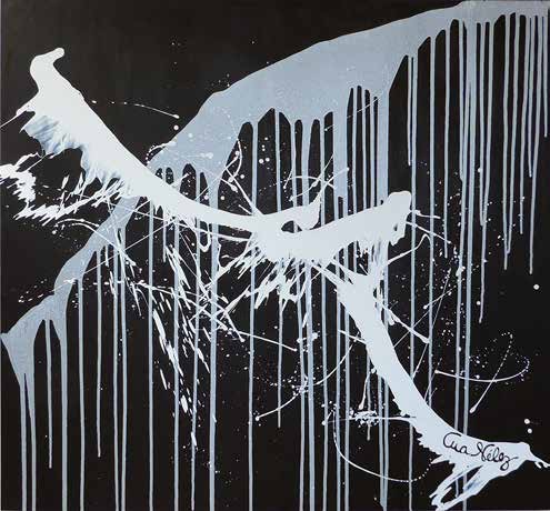 Work AV — 01, acrylic on canvas, 120 × 110 cm, by Ana Vélez