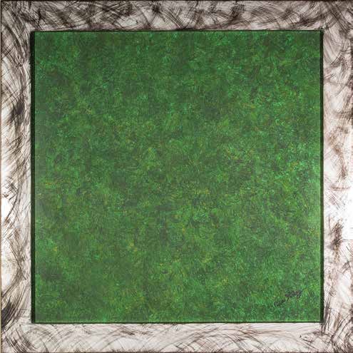 Work AV — 05, acrylic on canvas, 94 × 94 cm, by Ana Vélez