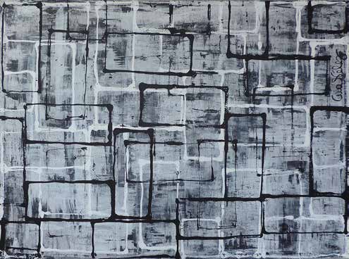 Work AV — 08, acrylic on canvas, 110 × 80 cm, by Ana Vélez