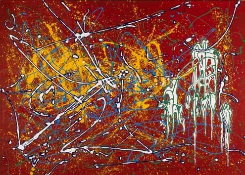 Obra AV — 10, acrílico sobre tela, 140 × 100 cm, de Ana Vélez