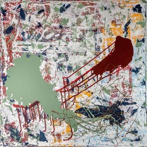 Work AV — 13, acrylic on canvas, 180 × 180 cm, by Ana Vélez