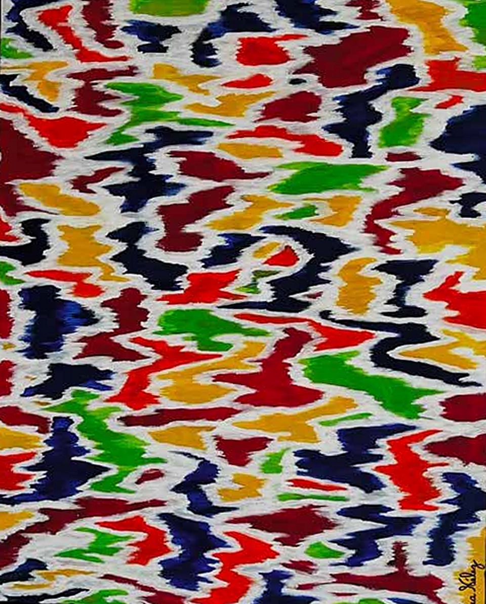 Work AV — 18, acrylic on canvas, 90 × 110 cm, by Ana Vélez