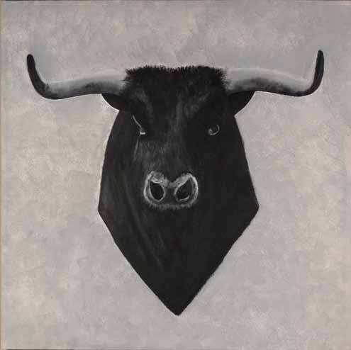 Work AV — 19, acrylic on canvas, 125 × 130 cm, by Ana Vélez