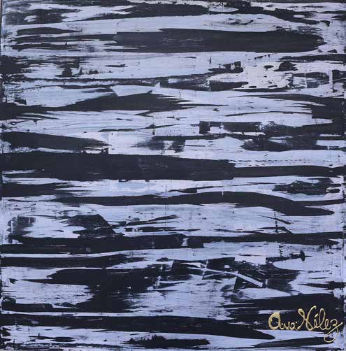 Work AV — 23, acrylic on canvas, 120 × 120 cm, by Ana Vélez