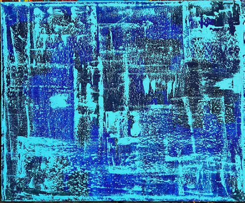 Obra AV — 35, acrílico sobre tela, 110 × 90 cm, de Ana Vélez