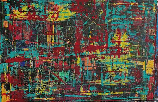 Obra AV — 36, acrílico sobre tela, 100 × 70 cm, de Ana Vélez