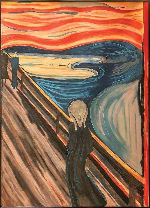 Work AV — 40, acrylic on canvas, 200 × 280 cm, by Ana Vélez — "Homenaje a Munch"