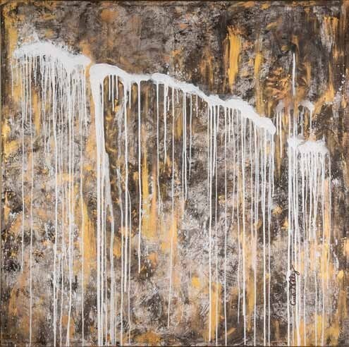 Obra AV — 44, acrílico sobre tela, 120 × 120 cm, de Ana Vélez