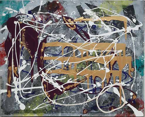 Obra AV — 52, acrílico sobre tela, 50 × 40 cm, de Ana Vélez
