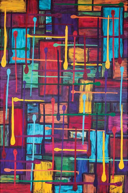 Obra AV — 60, acrílico sobre tela, 60 × 90 cm, de Ana Vélez