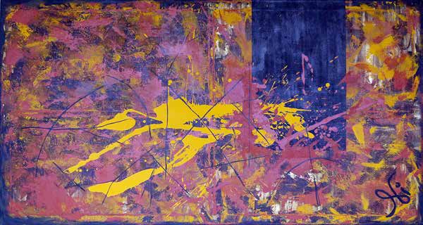 Work AV — 62, acrylic on canvas, 150 × 80 cm, by Ana Vélez
