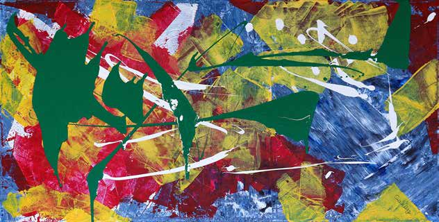 Obra AV — 63, acrílico sobre tela, 120 × 60 cm, de Ana Vélez