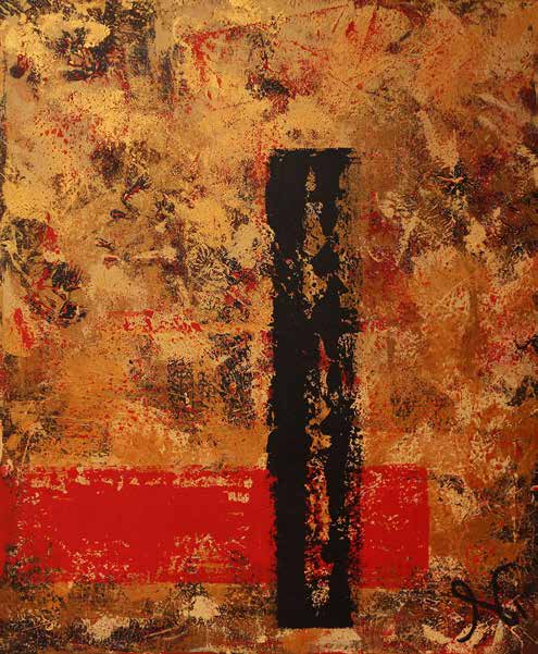 Obra AV — 64, acrílico sobre tela, 90 × 110 cm, de Ana Vélez