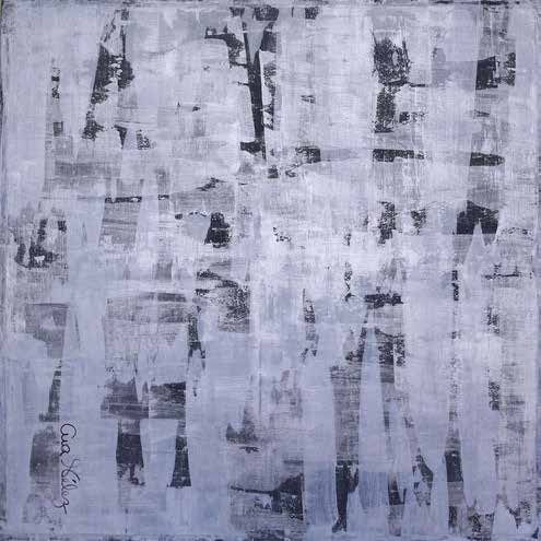 Work AV — 66, acrylic on canvas, 100 × 100 cm, by Ana Vélez