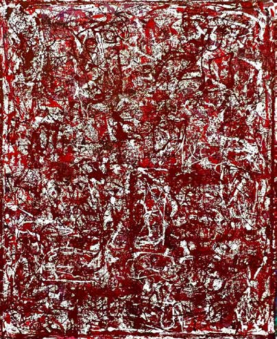 Obra AV — 69, acrílico sobre tela, 90 × 110 cm, de Ana Vélez
