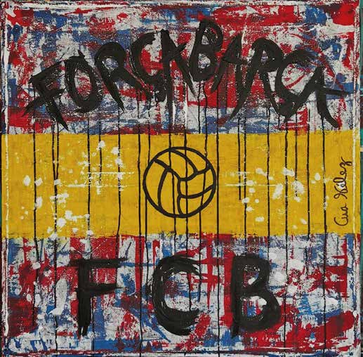 Work AV — 70, acrylic on canvas, 100 × 100 cm, by Ana Vélez