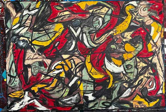 Obra AV — 73, acrílico sobre tela, 116 × 80 cm, de Ana Vélez
