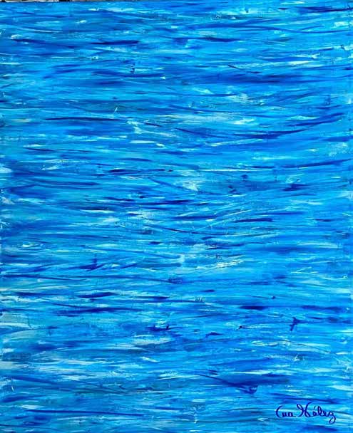 Work AV — 74, acrylic on canvas, 100 × 140 cm, by Ana Vélez